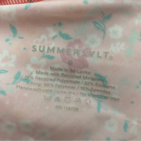 New! Summersalt Orchid Ditsy Floral The Halter Plunge One-Piece Swimsuit - Picture 5 of 6